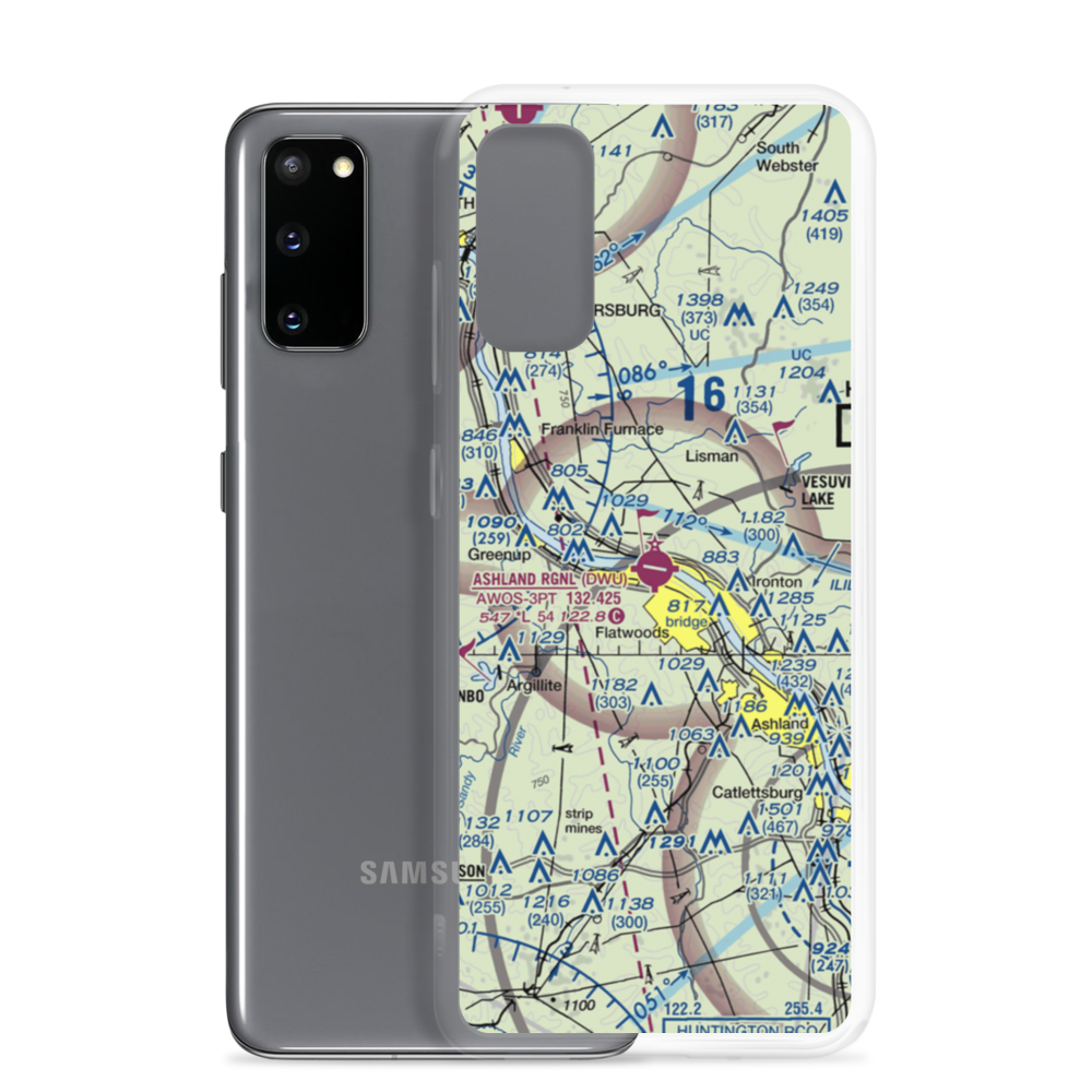 Ashland Regional Airport (DWU) VFR Sectional Samsung Case Samsung Galaxy S20 model shown