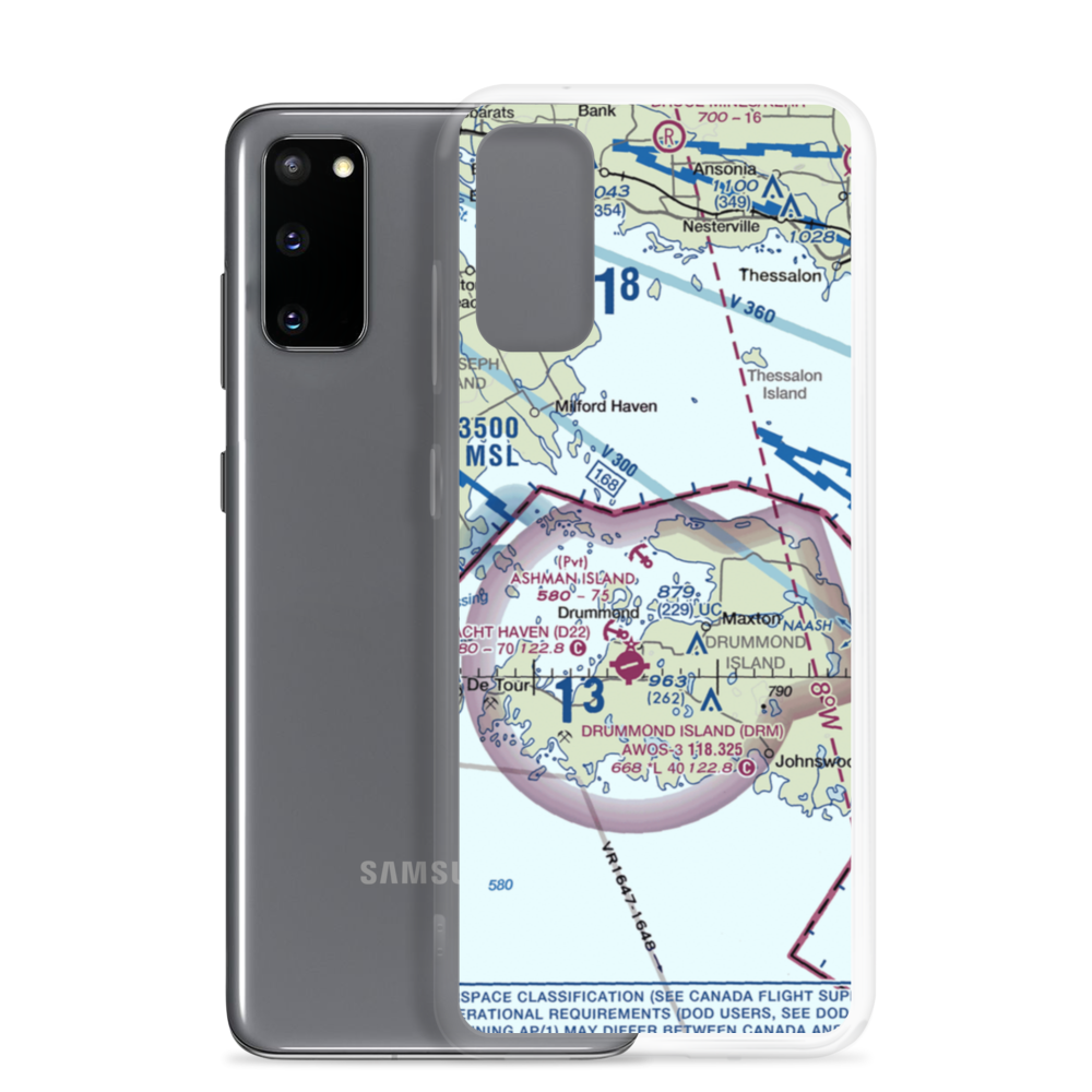 Ashman Island Seaplane Base (1MI0) VFR Sectional Samsung Case Samsung Galaxy S20 model shown