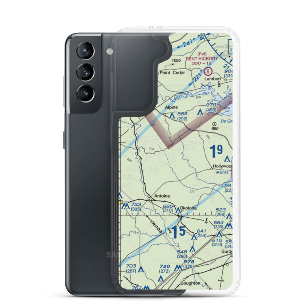 Ashworth Airport (41AR) VFR Sectional Samsung Case Samsung Galaxy S21 model shown