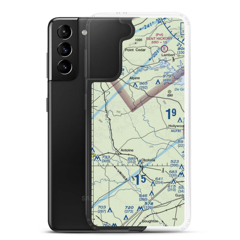 Ashworth Airport (41AR) VFR Sectional Samsung Case Samsung Galaxy S21 Plus model shown
