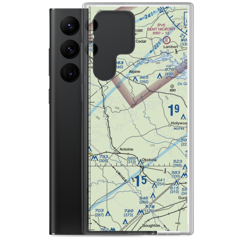 Ashworth Airport (41AR) VFR Sectional Samsung Case Samsung Galaxy S22 Ultra model shown