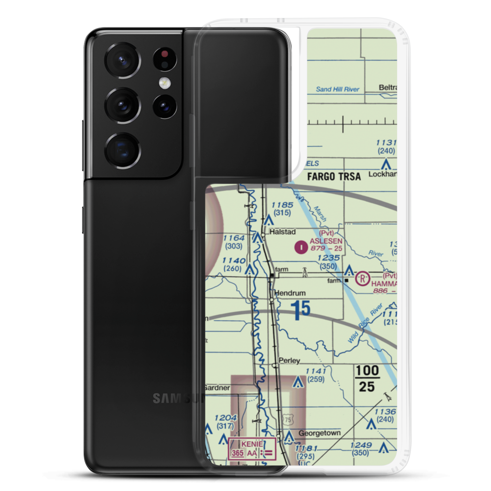 Aslesen Airport (8MN2) VFR Sectional Samsung Case Samsung Galaxy S21 Ultra model shown