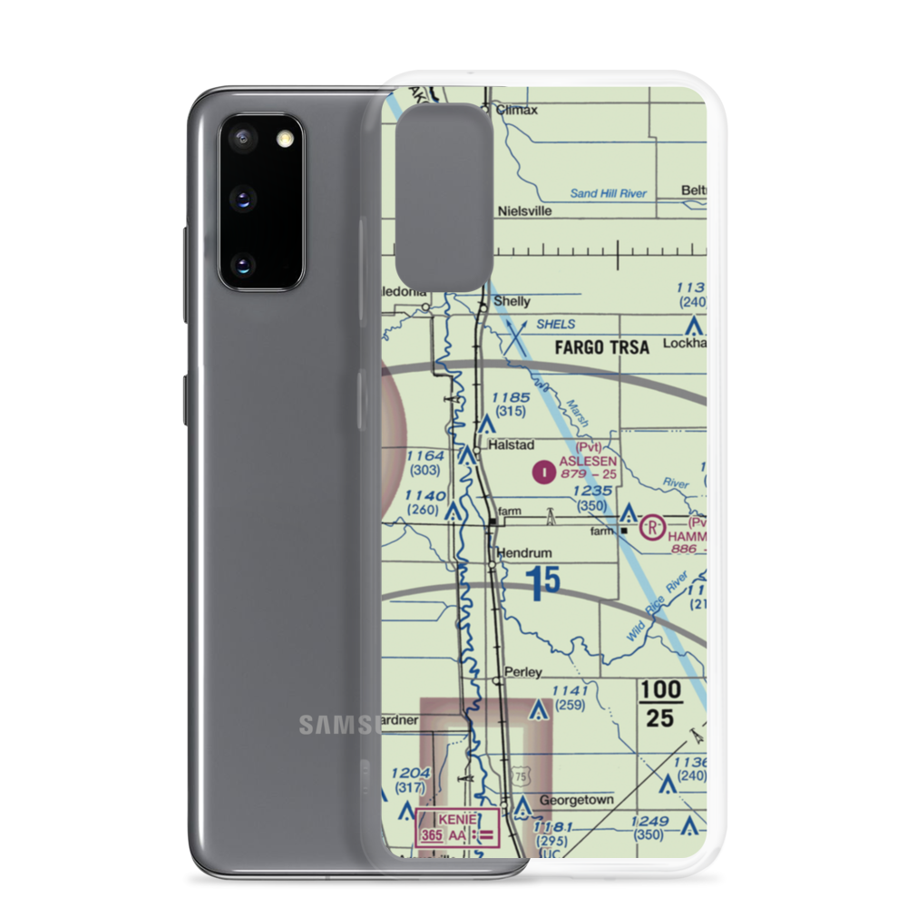 Aslesen Airport (8MN2) VFR Sectional Samsung Case Samsung Galaxy S20 model shown