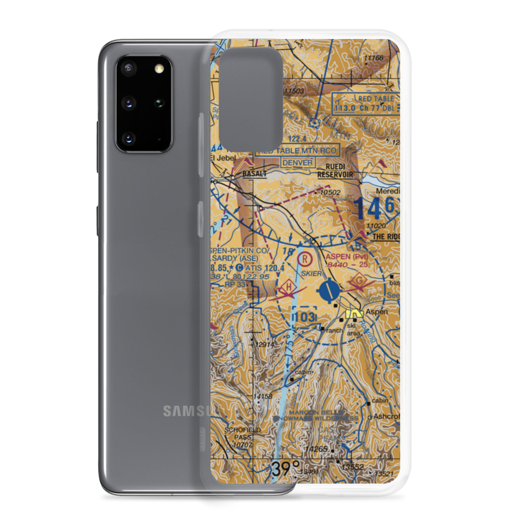 Aspen Gliderport (CO03) VFR Sectional Samsung Case Samsung Galaxy S20 Plus model shown