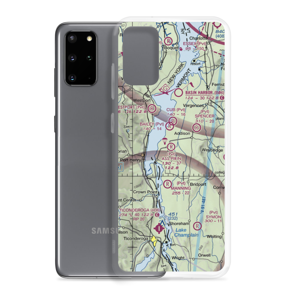 Ass-Pirin Acres Airport (VT11) VFR Sectional Samsung Case Samsung Galaxy S20 Plus model shown