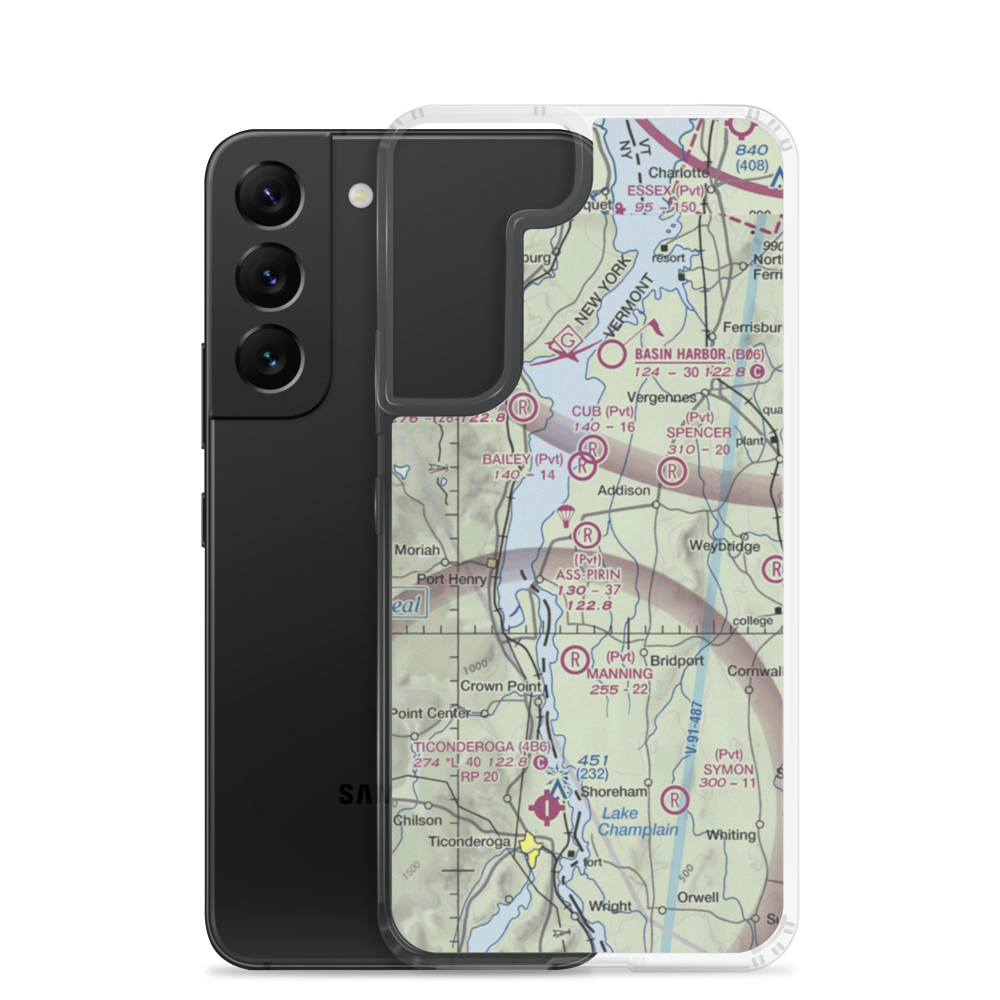 Ass-Pirin Acres Airport (VT11) VFR Sectional Samsung Case Samsung Galaxy S22 model shown