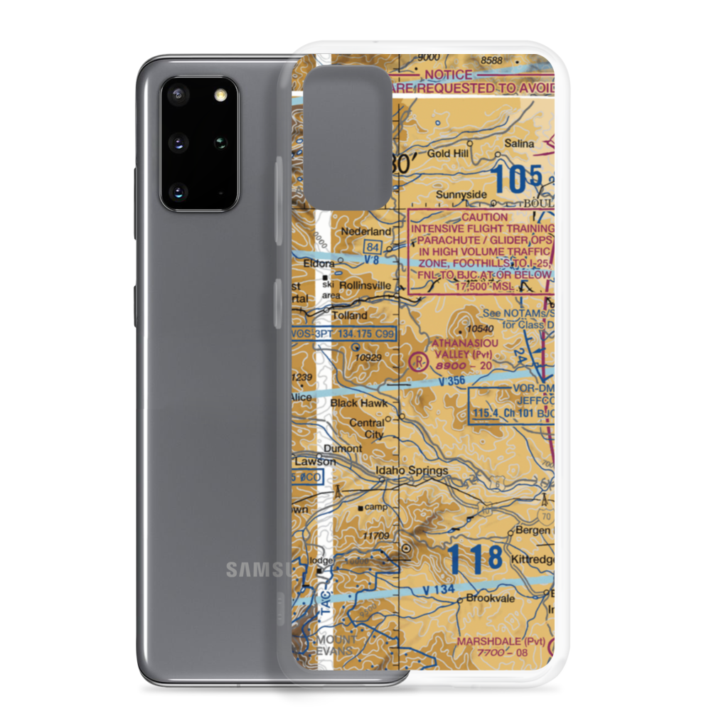 Athanasiou Valley Airport (CO07) VFR Sectional Samsung Case Samsung Galaxy S20 Plus model shown