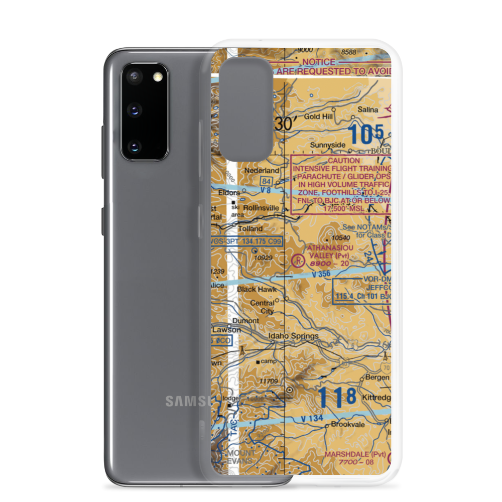 Athanasiou Valley Airport (CO07) VFR Sectional Samsung Case Samsung Galaxy S20 model shown