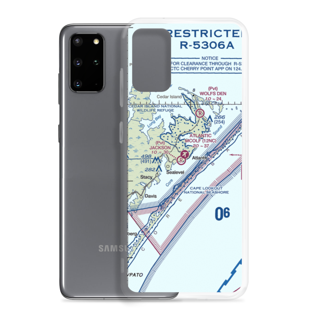 Atlantic Field Mcolf Airport (12NC) VFR Sectional Samsung Case Samsung Galaxy S20 Plus model shown