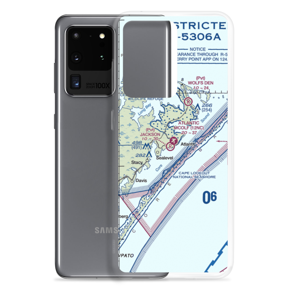 Atlantic Field Mcolf Airport (12NC) VFR Sectional Samsung Case Samsung Galaxy S20 Ultra model shown