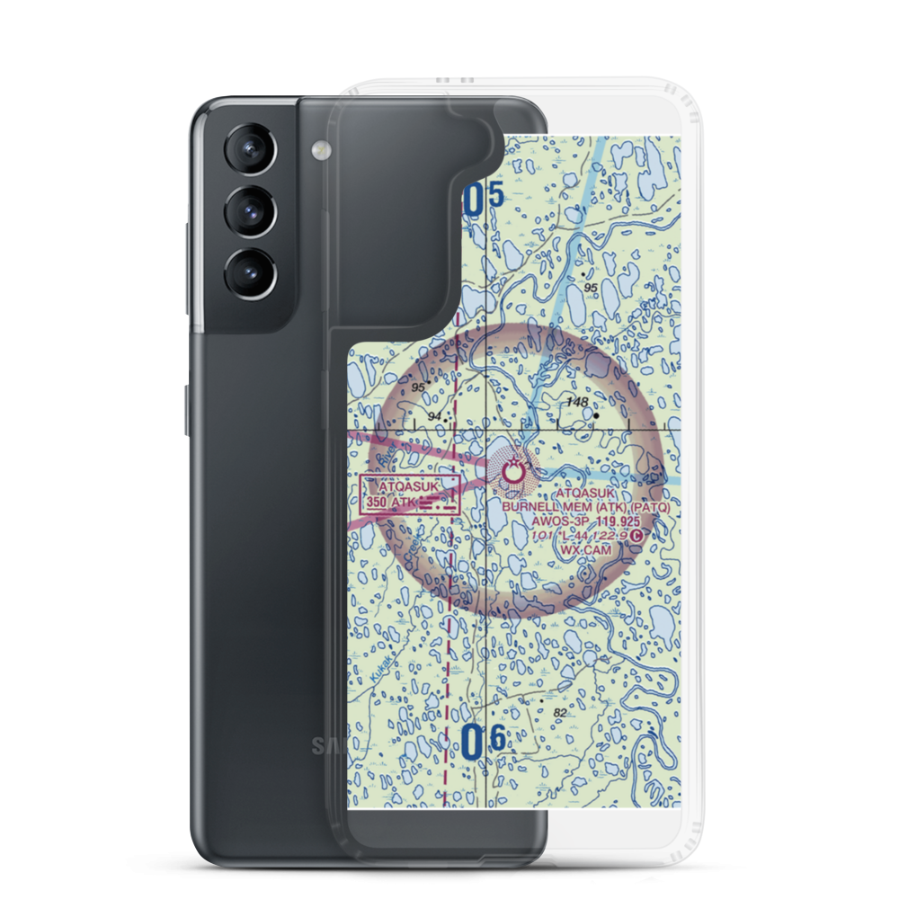 Atqasuk Edward Burnell Sr Memorial Airport (ATK) VFR Sectional Samsung Case Samsung Galaxy S21 model shown