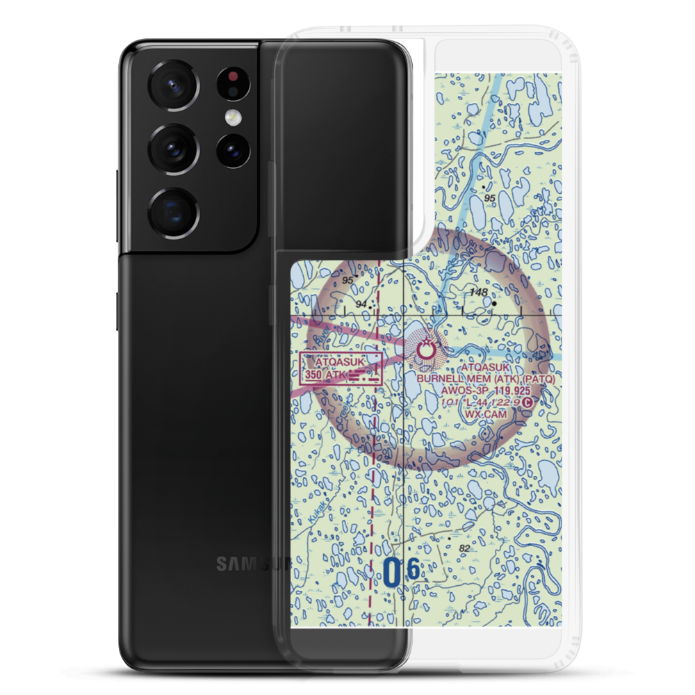 Atqasuk Edward Burnell Sr Memorial Airport (ATK) VFR Sectional Samsung Case Samsung Galaxy S21 Ultra model shown