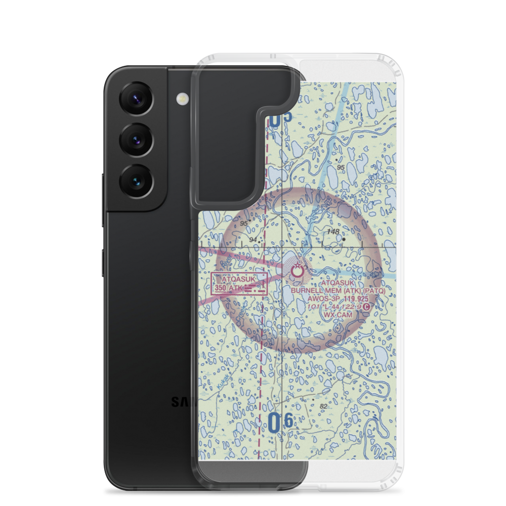 Atqasuk Edward Burnell Sr Memorial Airport (ATK) VFR Sectional Samsung Case Samsung Galaxy S22 model shown