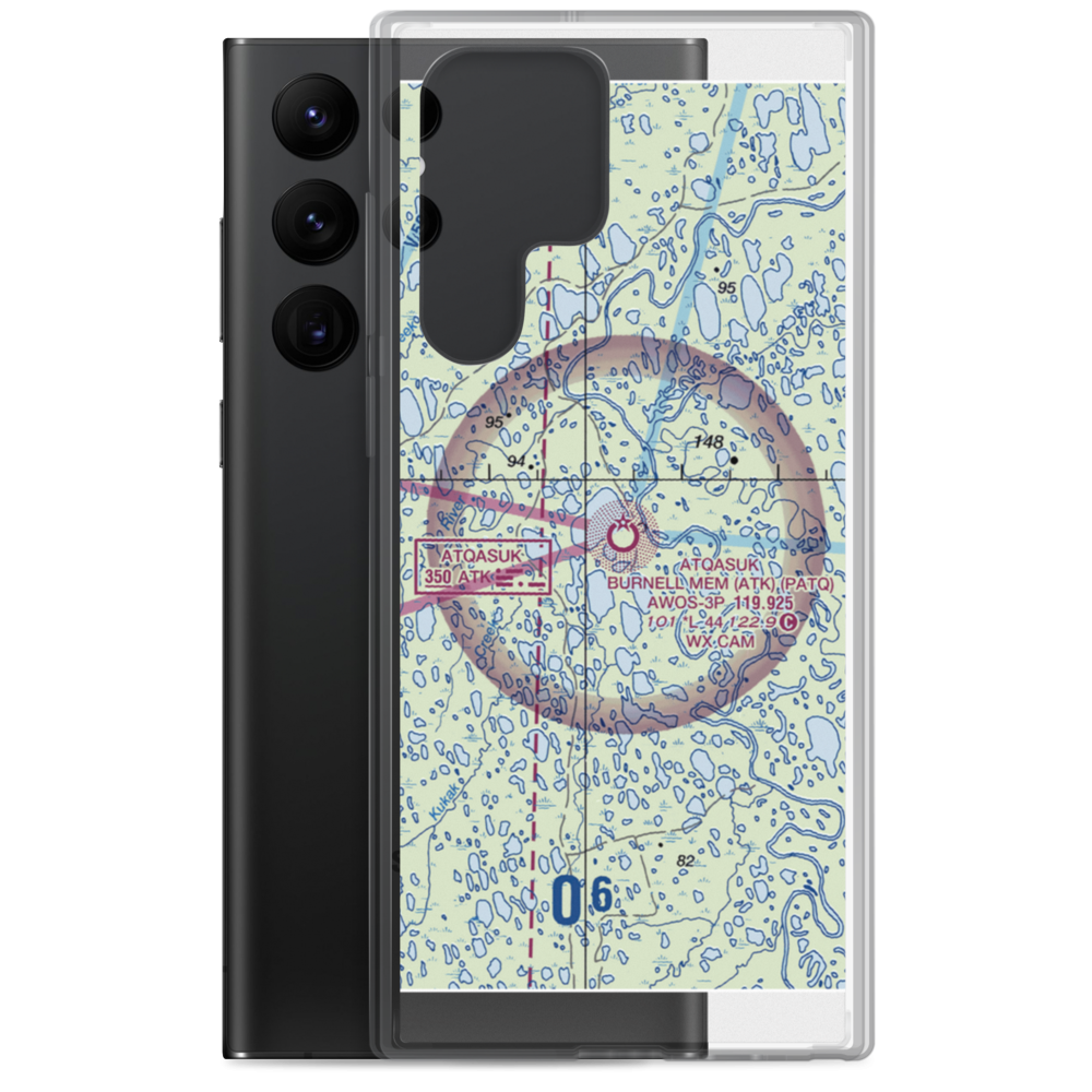 Atqasuk Edward Burnell Sr Memorial Airport (ATK) VFR Sectional Samsung Case Samsung Galaxy S22 Ultra model shown