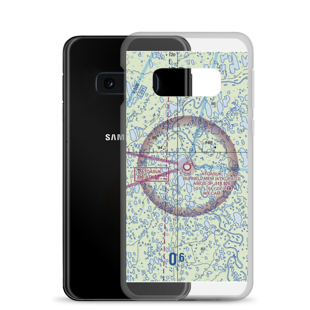 Atqasuk Edward Burnell Sr Memorial Airport (ATK) VFR Sectional Samsung Case Samsung Galaxy S10e model shown
