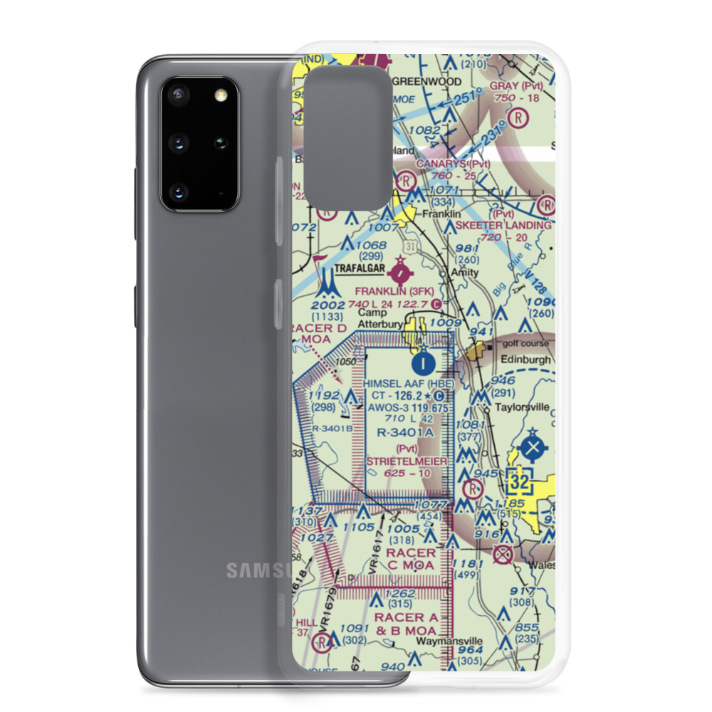 Atterbury Field (Camp Atterbury) (11II) VFR Sectional Samsung Case Samsung Galaxy S20 Plus model shown