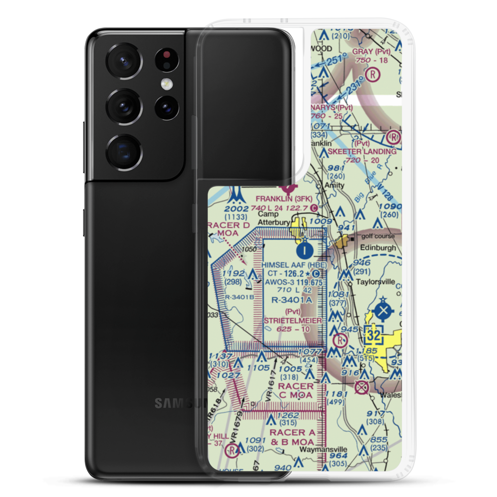 Atterbury Field (Camp Atterbury) (11II) VFR Sectional Samsung Case Samsung Galaxy S21 Ultra model shown