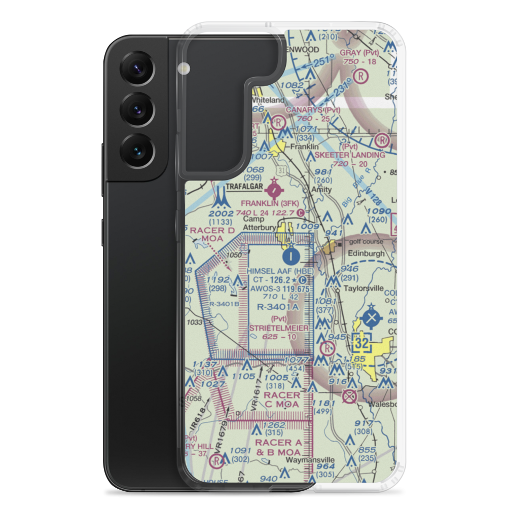 Atterbury Field (Camp Atterbury) (11II) VFR Sectional Samsung Case Samsung Galaxy S22 Plus model shown