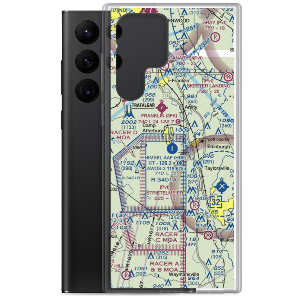 Atterbury Field (Camp Atterbury) (11II) VFR Sectional Samsung Case Samsung Galaxy S22 Ultra model shown