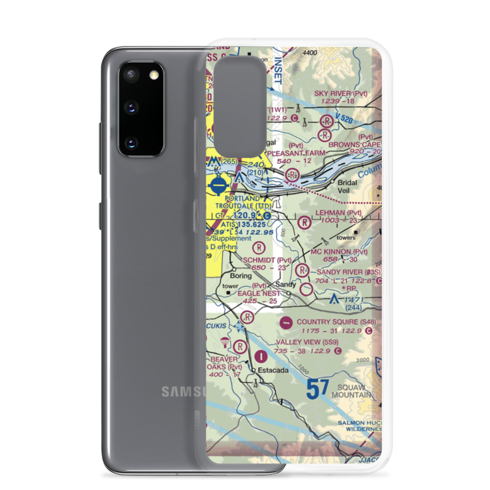 Auberge Des Fleurs Airport (4OR6) VFR Sectional Samsung Case Samsung Galaxy S20 model shown