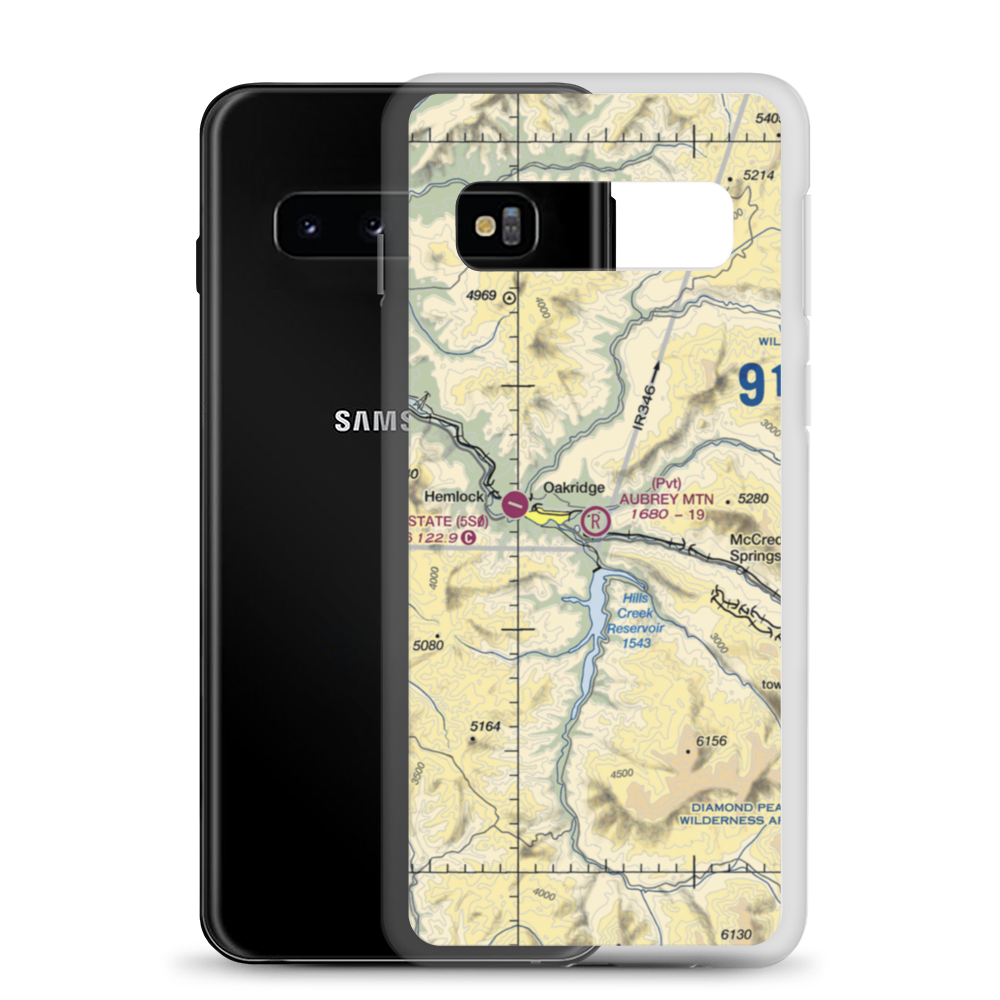 Aubrey Mountain Airstrip (13OR) VFR Sectional Samsung Case Samsung Galaxy S10 model shown