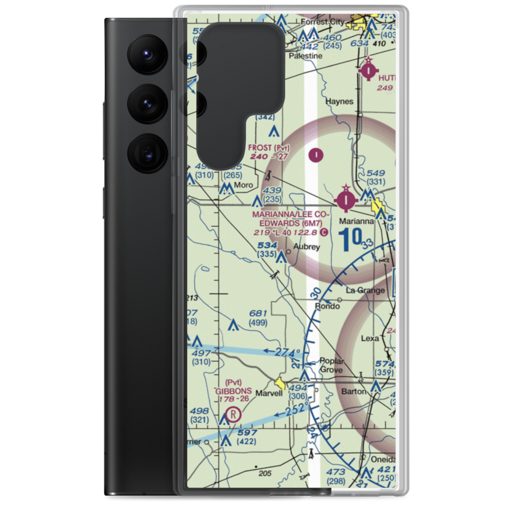 Aubry Field (AUBRY) VFR Sectional Samsung Case Samsung Galaxy S22 Ultra model shown