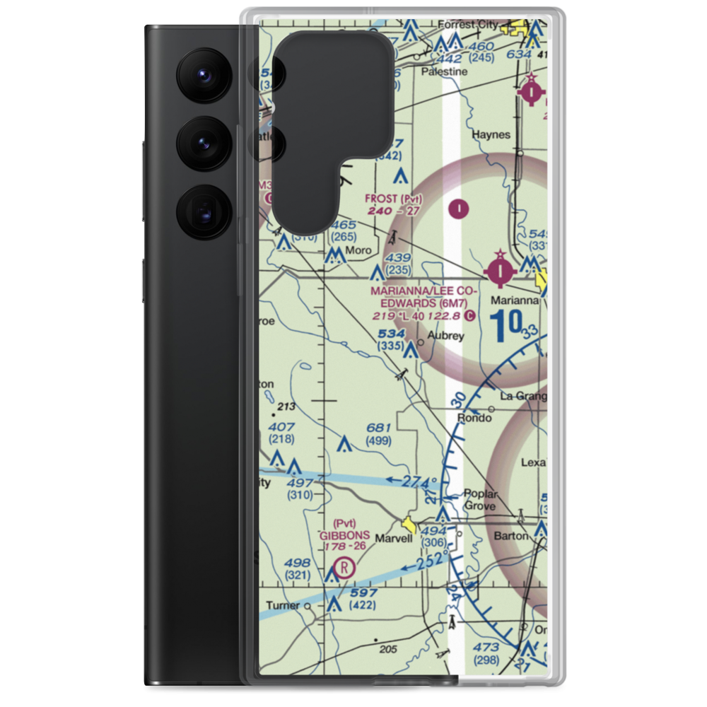 Aubry Field2 (AUBRY2) VFR Sectional Samsung Case Samsung Galaxy S22 Ultra model shown