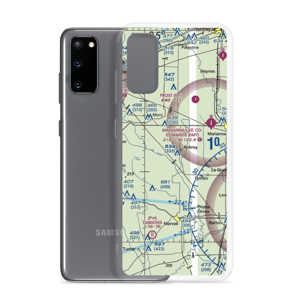 Aubry Field2 (AUBRY2) VFR Sectional Samsung Case Samsung Galaxy S20 model shown