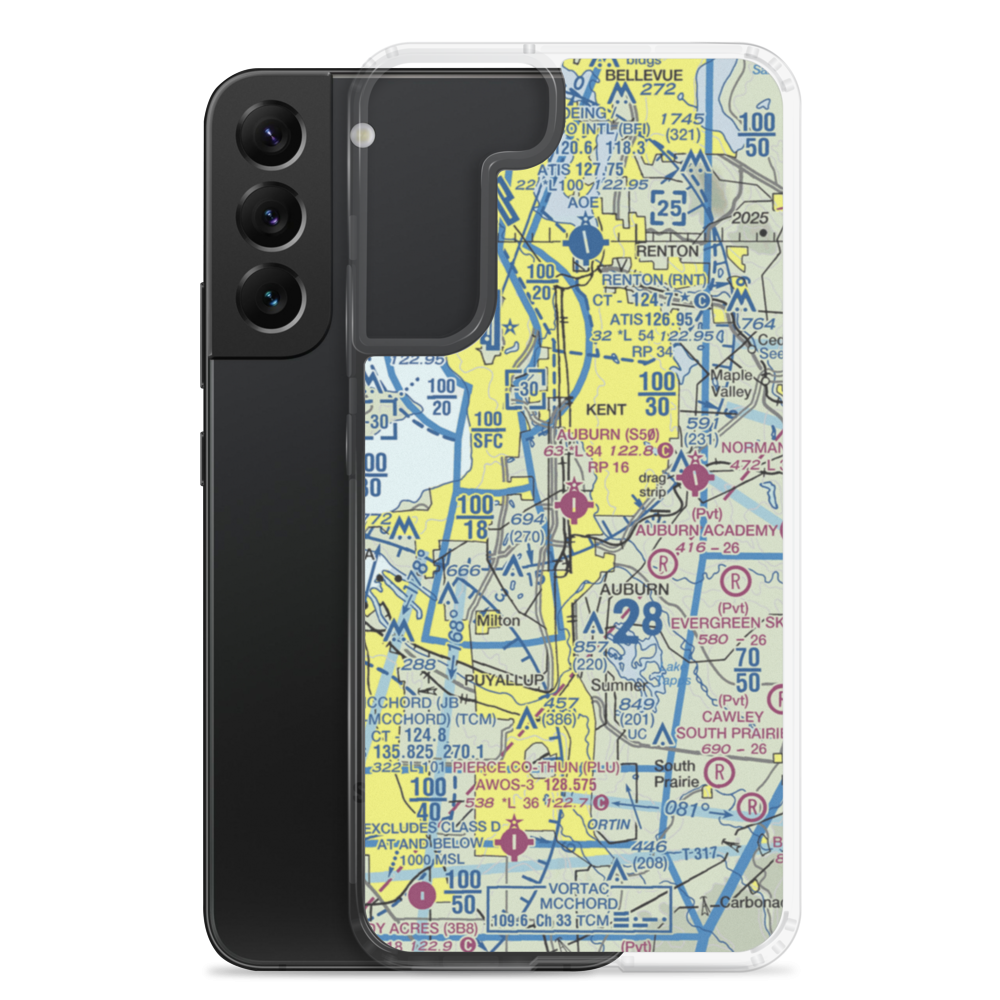 Auburn Municipal Airport (S50) VFR Sectional Samsung Case Samsung Galaxy S22 Plus model shown