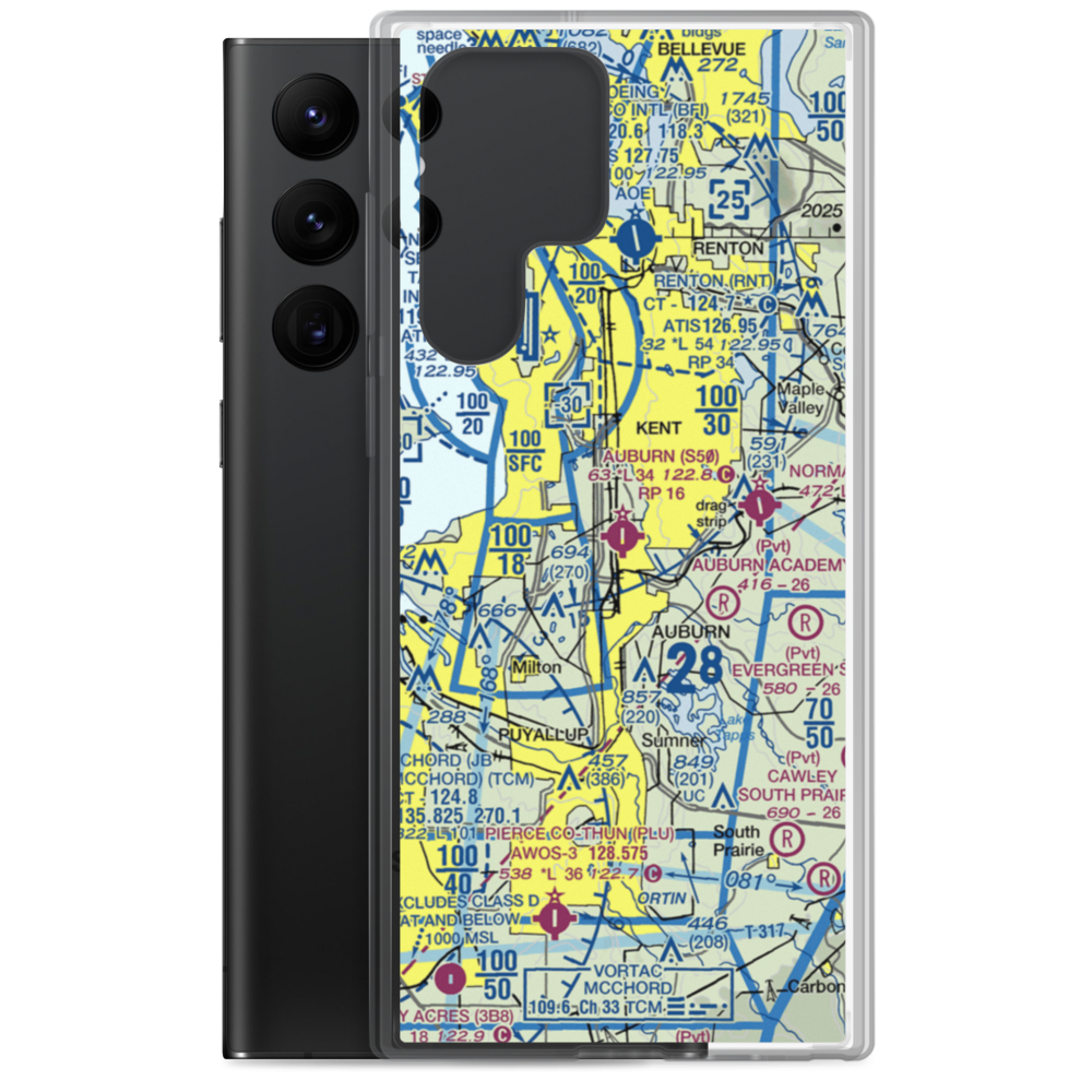 Auburn Municipal Airport (S50) VFR Sectional Samsung Case Samsung Galaxy S22 Ultra model shown