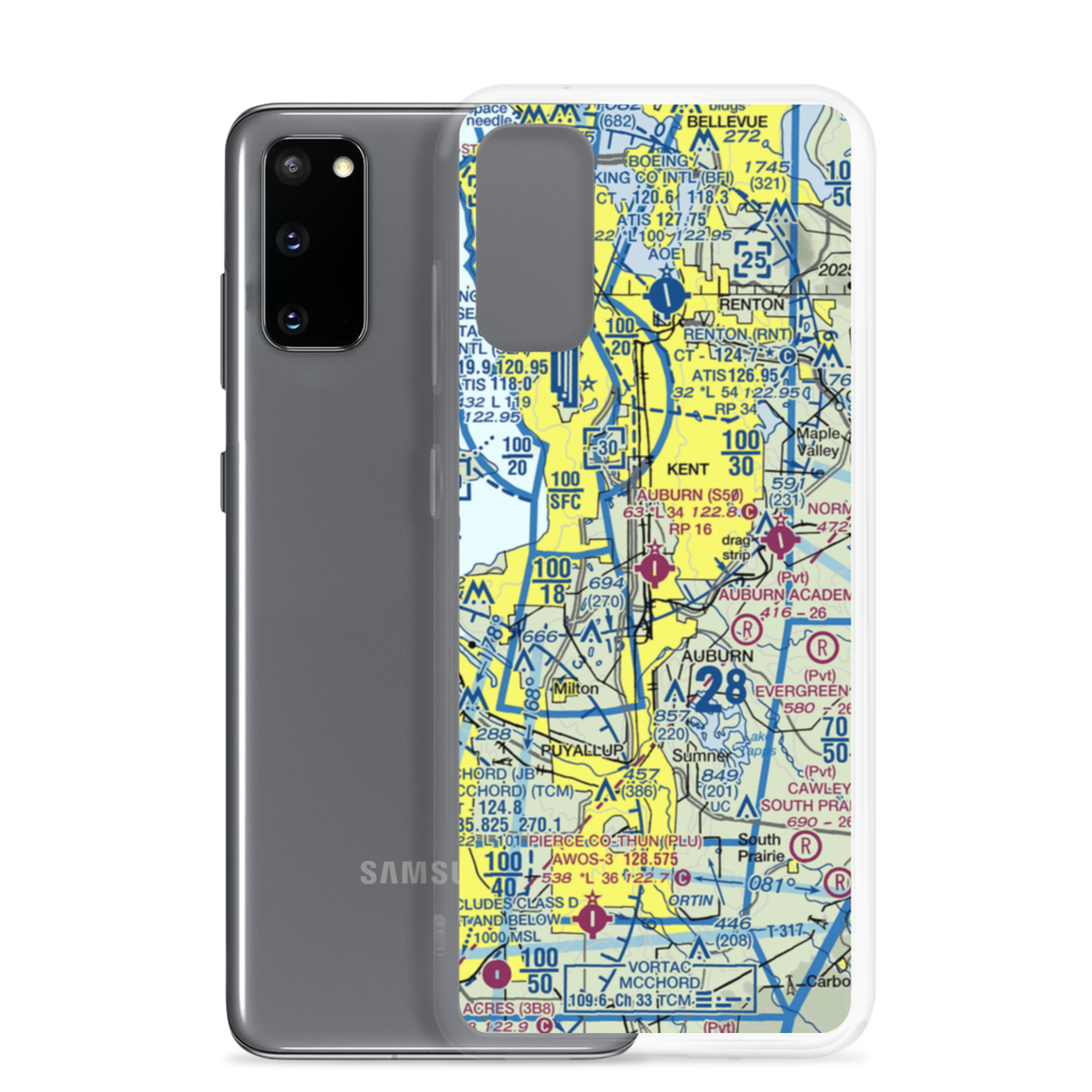 Auburn Municipal Airport (S50) VFR Sectional Samsung Case Samsung Galaxy S20 model shown