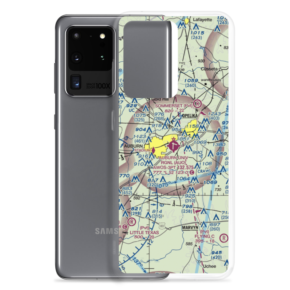 Auburn University Regional Airport (AUO) VFR Sectional Samsung Case Samsung Galaxy S20 Ultra model shown