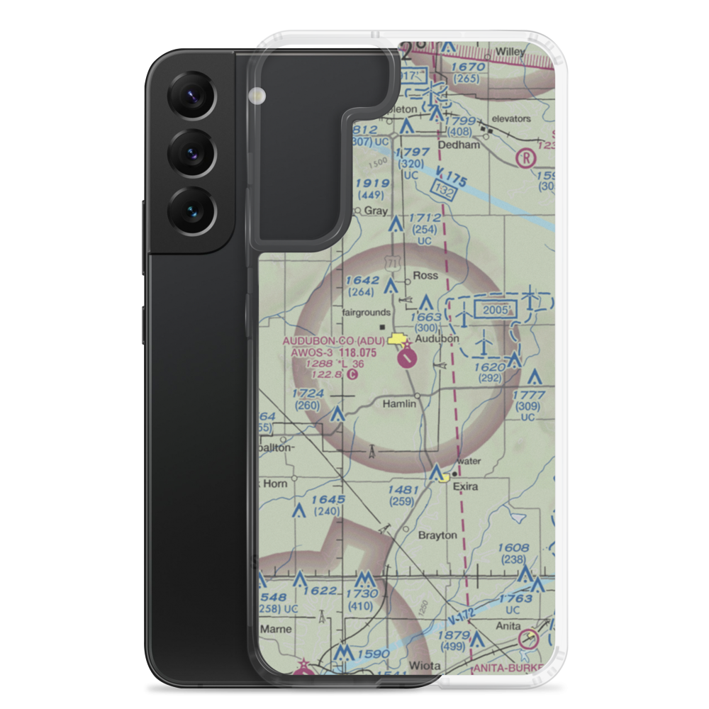 Audubon County Airport (ADU) VFR Sectional Samsung Case Samsung Galaxy S22 Plus model shown