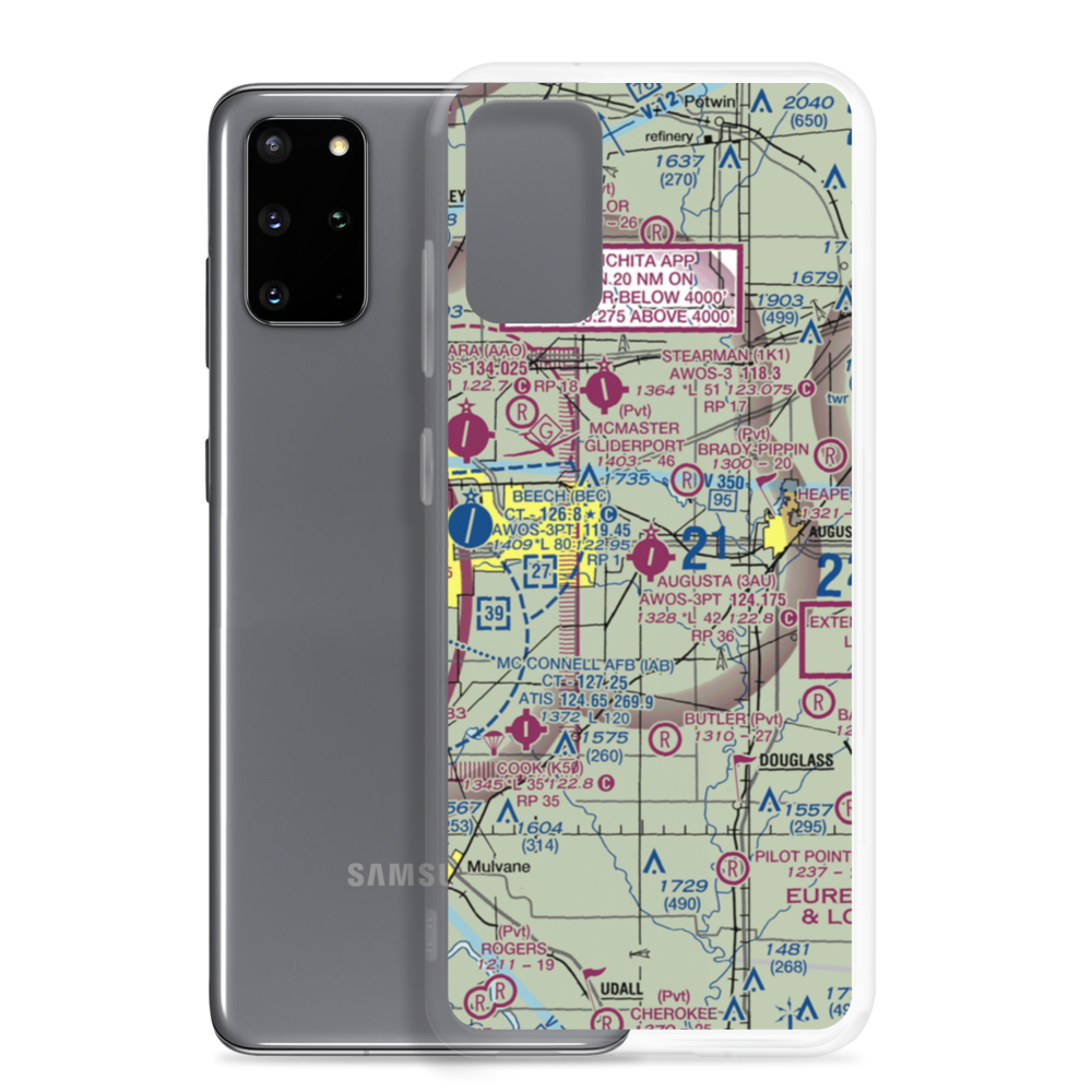 Augusta Municipal Airport (3AU) VFR Sectional Samsung Case Samsung Galaxy S20 Plus model shown