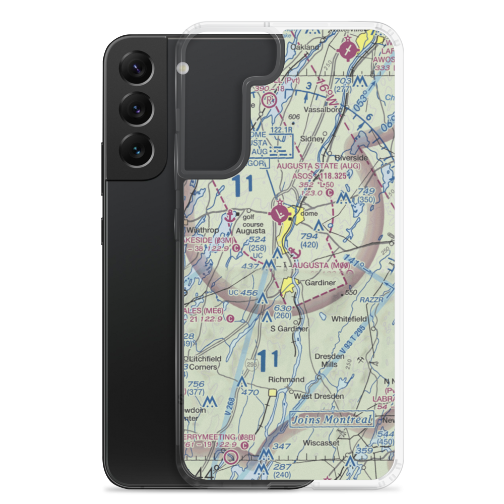 Augusta Seaplane Base (M00) VFR Sectional Samsung Case Samsung Galaxy S22 Plus model shown