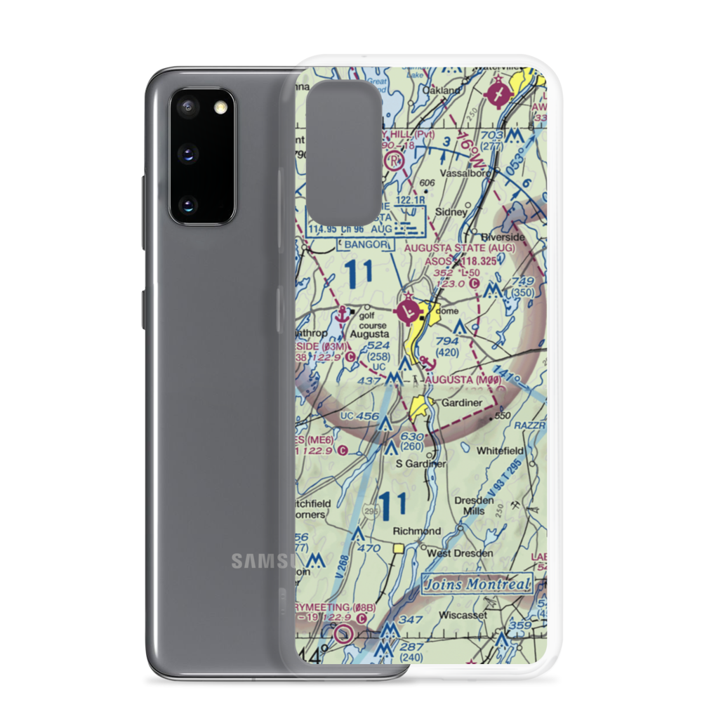 Augusta Seaplane Base (M00) VFR Sectional Samsung Case Samsung Galaxy S20 model shown
