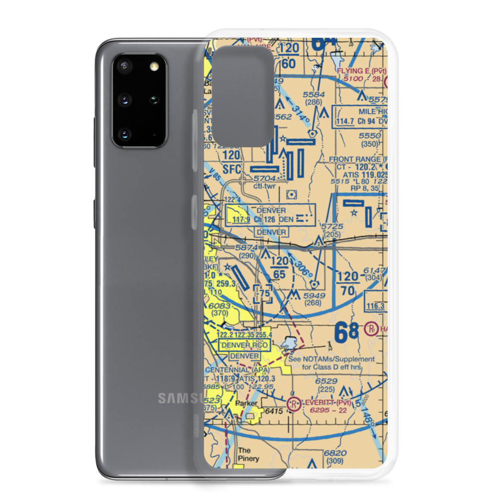 Aurora Airpark (01V) VFR Sectional Samsung Case Samsung Galaxy S20 Plus model shown