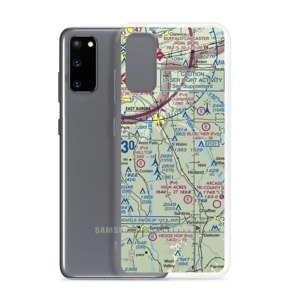 Aurora Balloonport (NY80) VFR Sectional Samsung Case Samsung Galaxy S20 model shown
