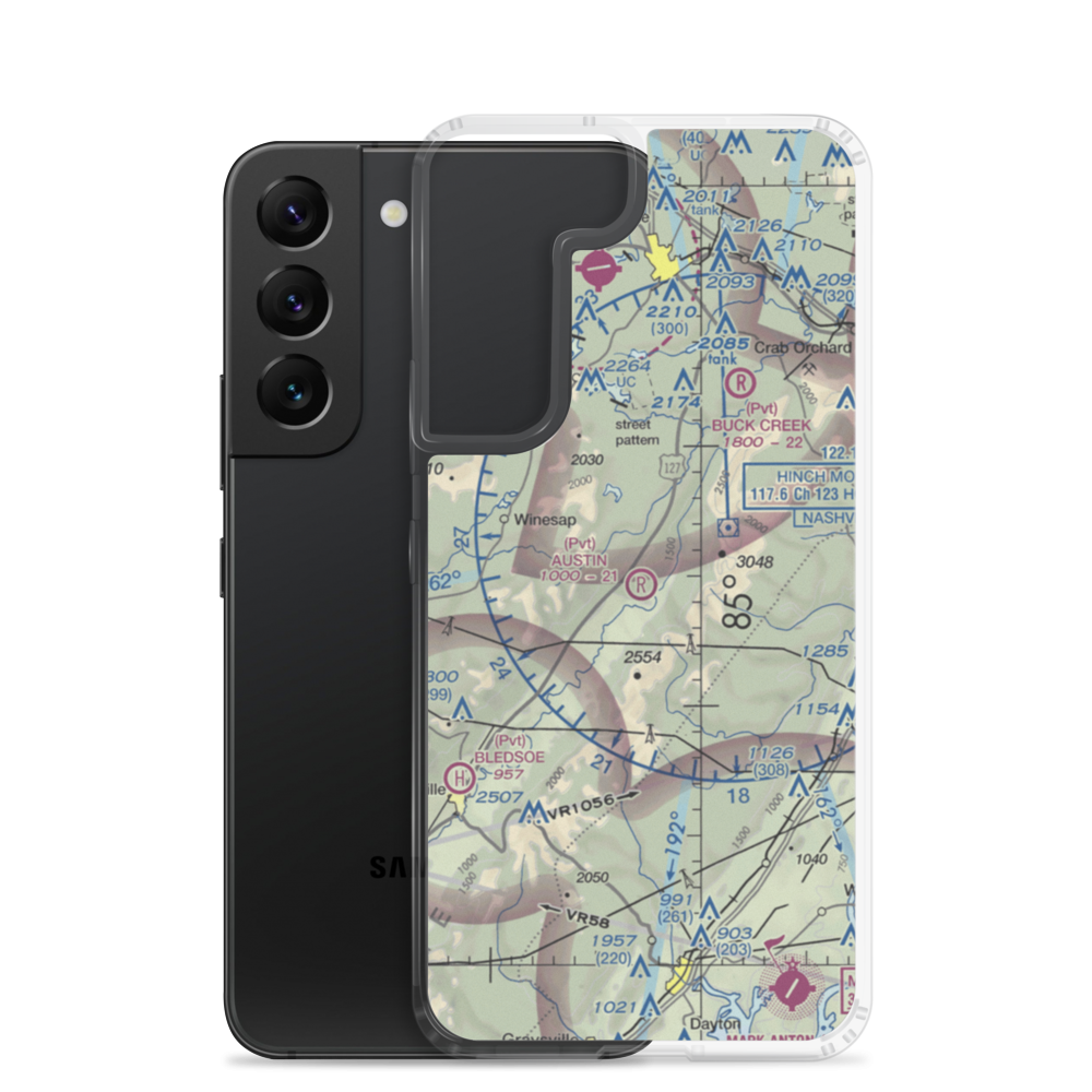 Austin Field (TN66) VFR Sectional Samsung Case Samsung Galaxy S22 model shown
