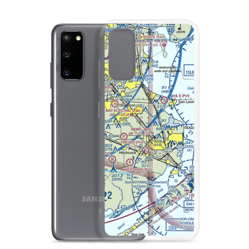 Austinia Airport (TS50) VFR Sectional Samsung Case Samsung Galaxy S20 model shown