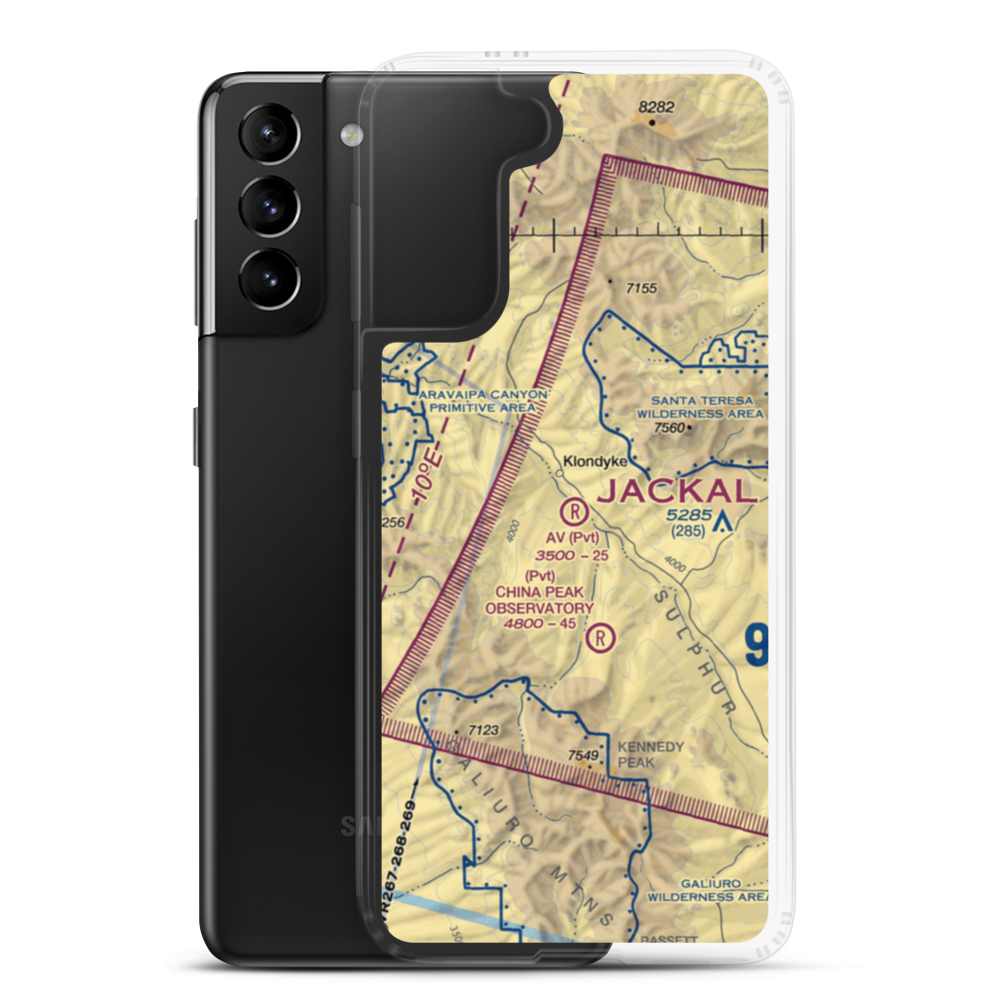 Av Ranch Airport (AN01) VFR Sectional Samsung Case Samsung Galaxy S21 Plus model shown