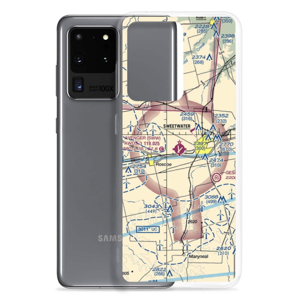 Avenger Field (SWW) VFR Sectional Samsung Case Samsung Galaxy S20 Ultra model shown