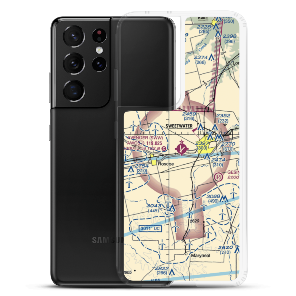 Avenger Field (SWW) VFR Sectional Samsung Case Samsung Galaxy S21 Ultra model shown