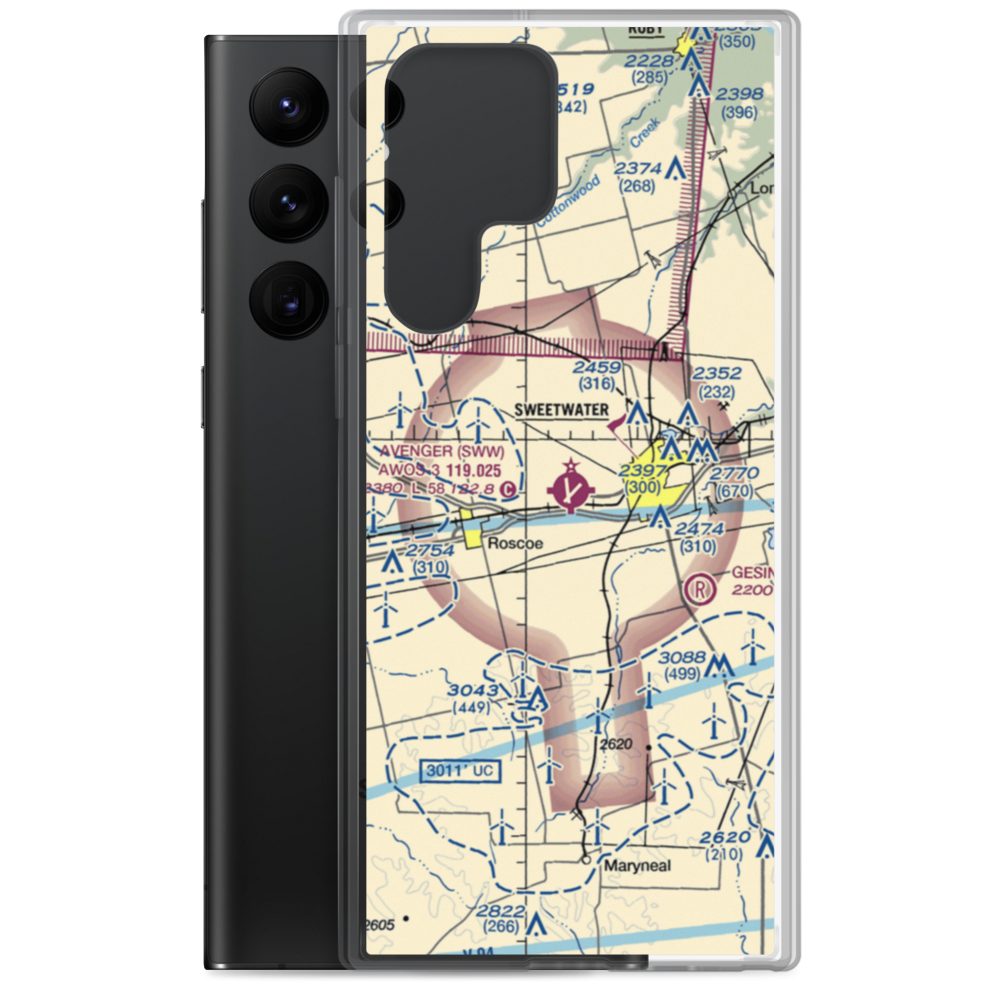 Avenger Field (SWW) VFR Sectional Samsung Case Samsung Galaxy S22 Ultra model shown