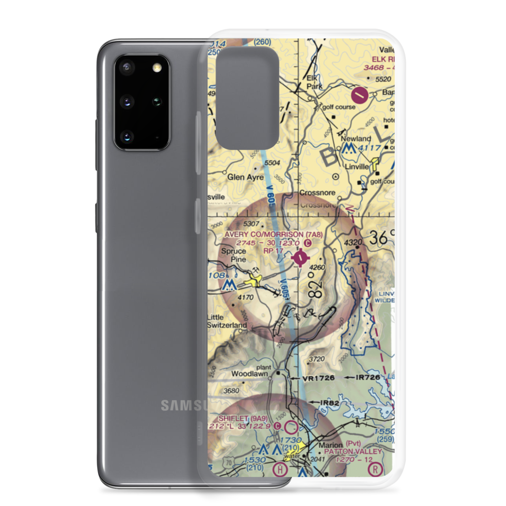 Avery County Morrison Field (7A8) VFR Sectional Samsung Case Samsung Galaxy S20 Plus model shown