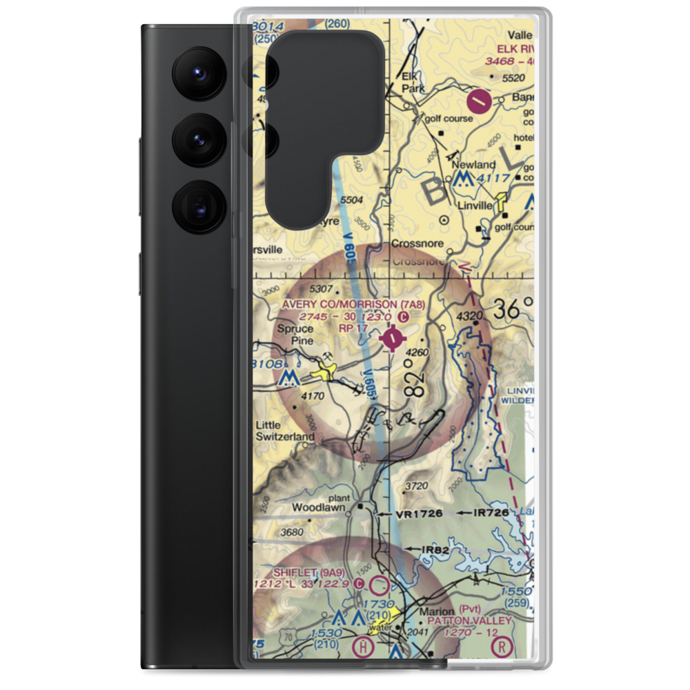 Avery County Morrison Field (7A8) VFR Sectional Samsung Case Samsung Galaxy S22 Ultra model shown