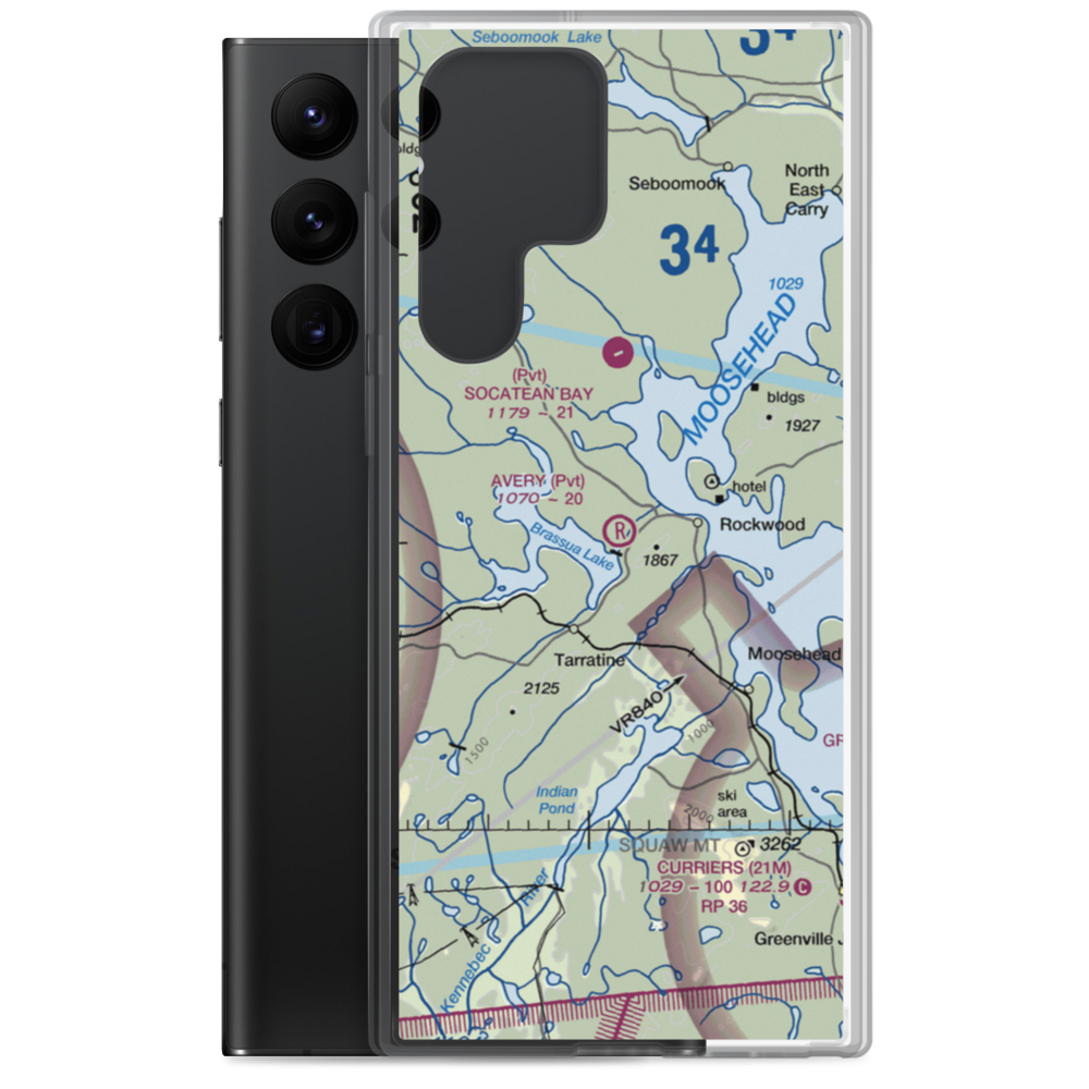 Avery Field (ME22) VFR Sectional Samsung Case Samsung Galaxy S22 Ultra model shown