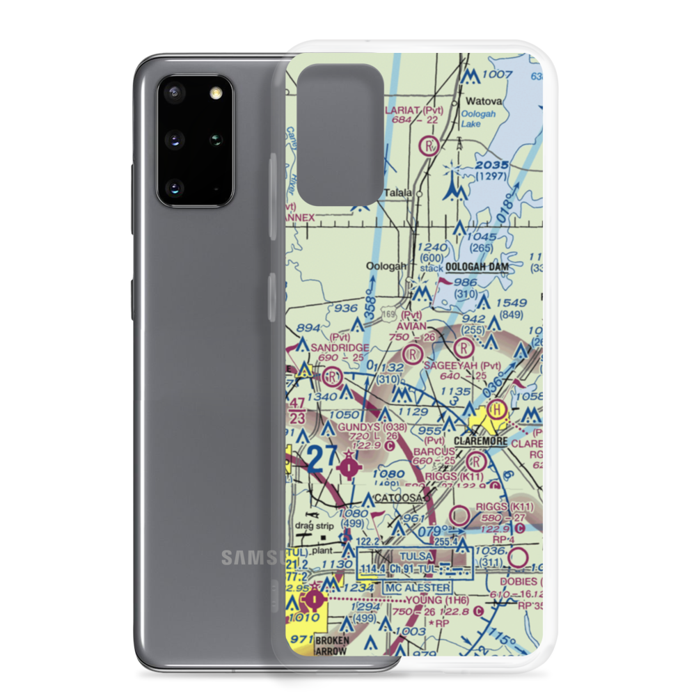 Avian Country Estates Airport (OK15) VFR Sectional Samsung Case Samsung Galaxy S20 Plus model shown