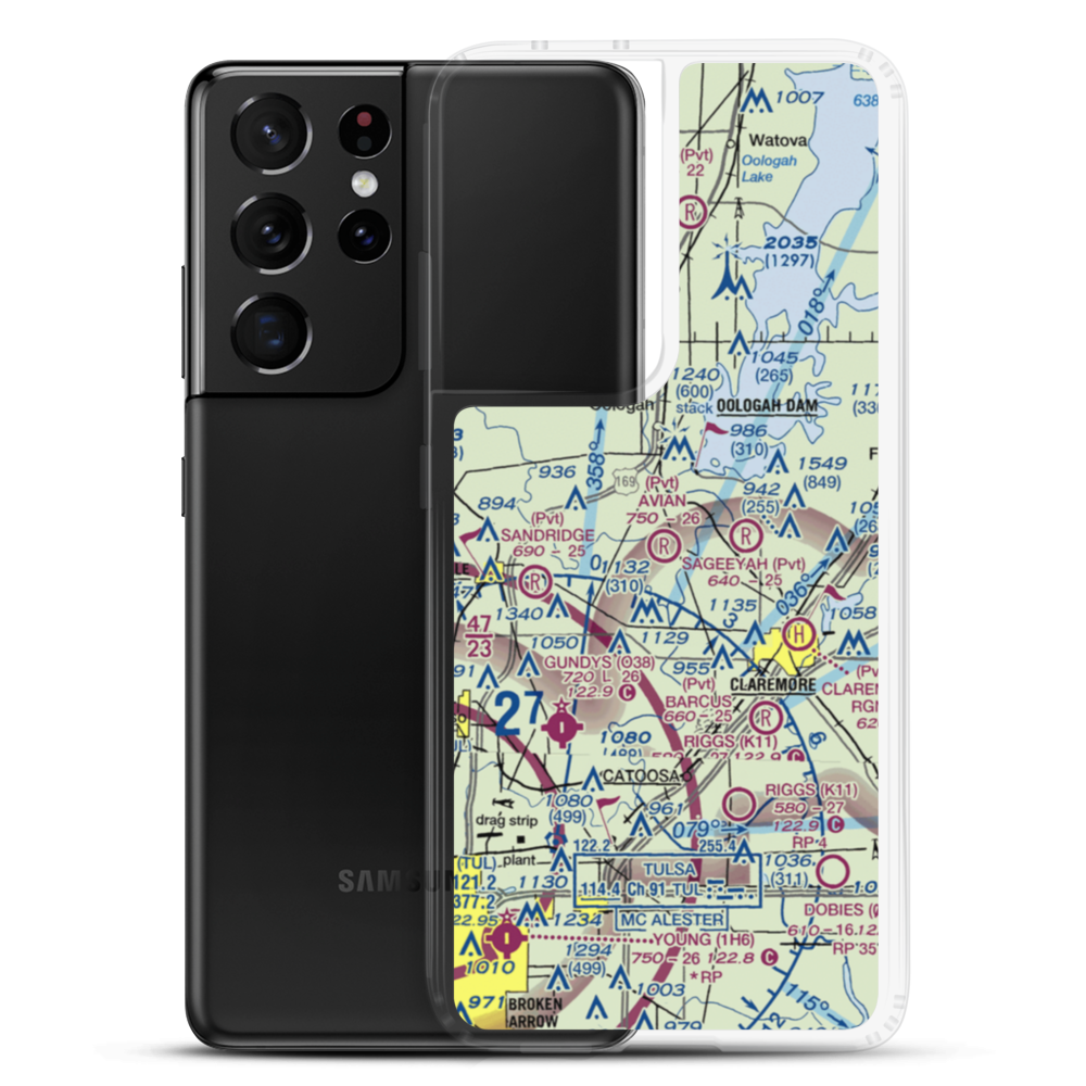 Avian Country Estates Airport (OK15) VFR Sectional Samsung Case Samsung Galaxy S21 Ultra model shown