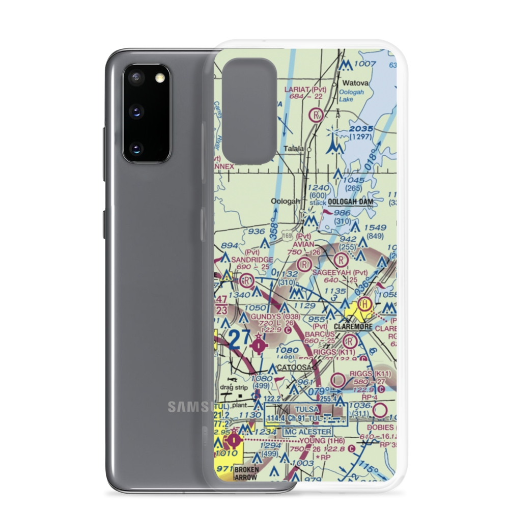 Avian Country Estates Airport (OK15) VFR Sectional Samsung Case Samsung Galaxy S20 model shown